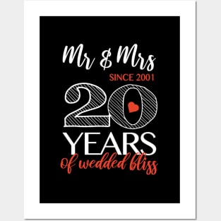 Romc Mr Mrs Since 2001 20Th Wedding Anniversary Posters and Art